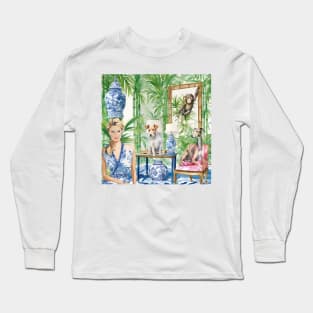 Keeping the balance right, whimsical watercolor art Long Sleeve T-Shirt